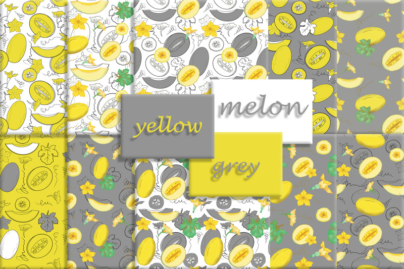 digital-melon-set-yellow-gray