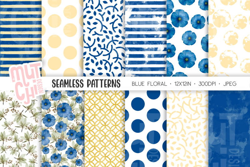 blue-florish-seamless-patterns