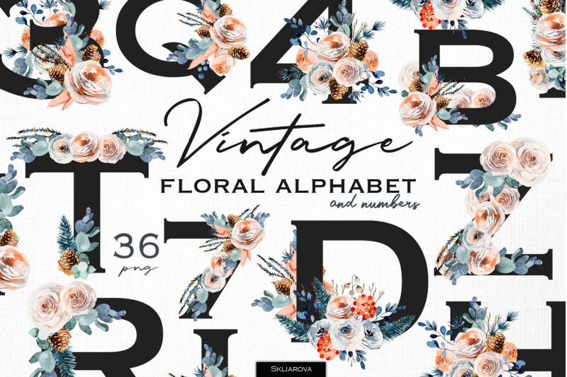 vintage-floral-alphabet