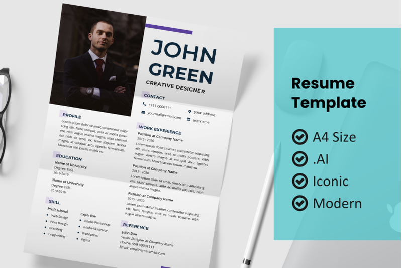 modern-line-resume-design-template