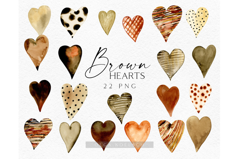 watercolor-brown-hearts-clipart-black-lives-matter-clipart-hand-painted-black-heart-digital-scrapbooking-sublimation-design