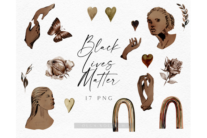 black-lives-matter-clipart-watercolor-brown-hands-black-heart-png
