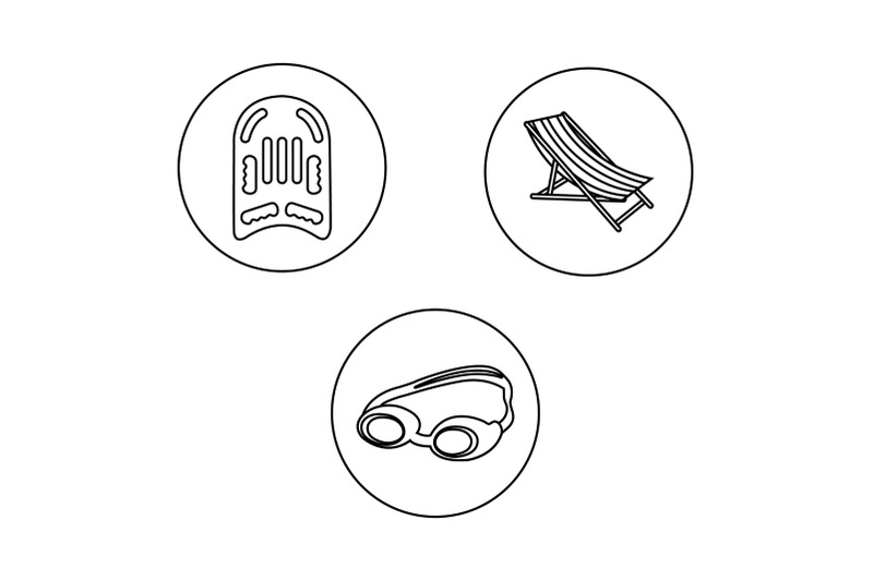 sun-lounger-outline-vector-icon-bundle