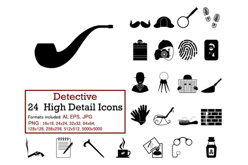 detective-icon-set
