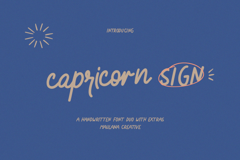 capricorn-sign-handwritten-font-duo