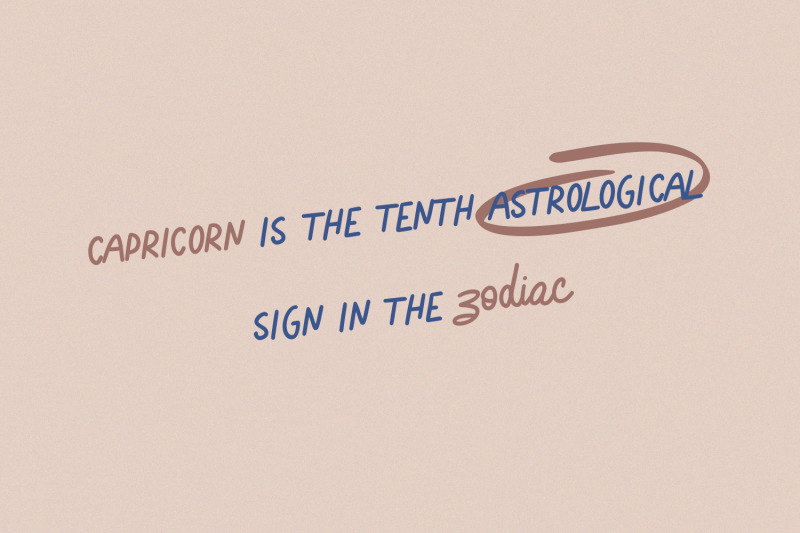 capricorn-sign-handwritten-font-duo