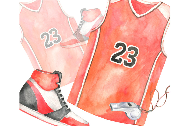 watercolor-basketball-clipart-sports-clip-art-basketball-player-basket