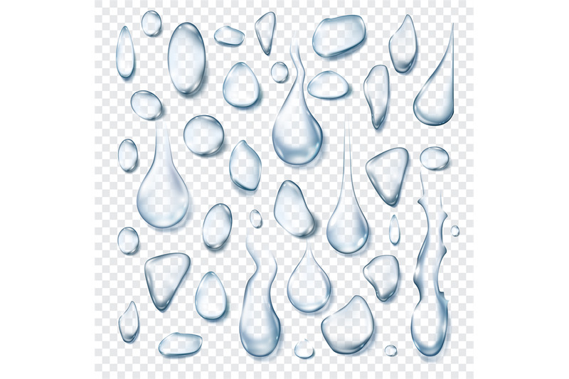 water-drops-realistic-3d-rain-droplet-shape-on-glass-condensation-cl