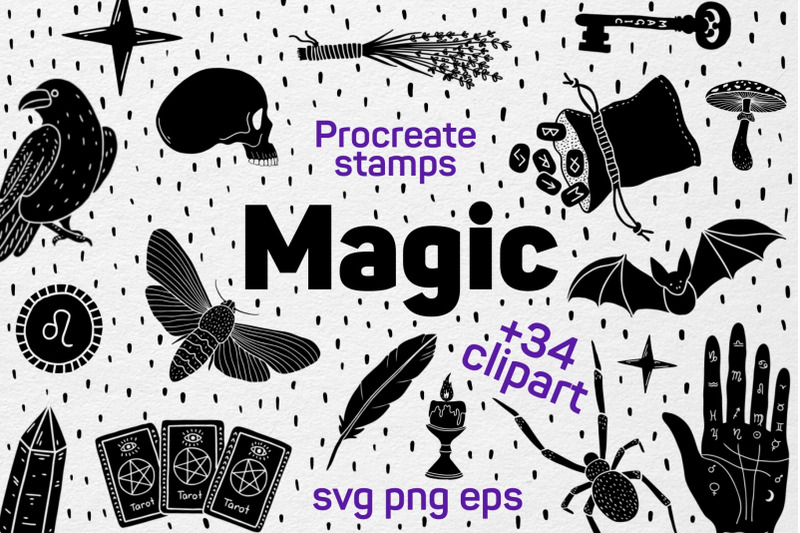 magic-mystical-clipart-procreate-stamps