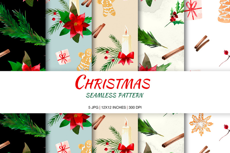 watercolor-christmas-seamless-pattern