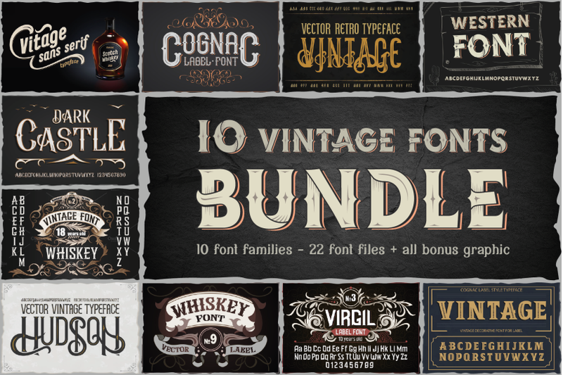 10-vintage-font-families-bundle