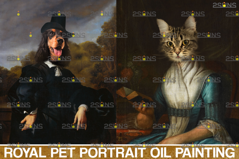 royal-pet-portrait-templates-vol-12-digital-pet-art-pet-painting