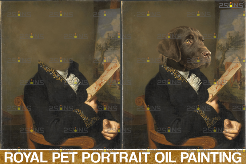 royal-pet-portrait-templates-vol-14-digital-pet-art-pet-painting
