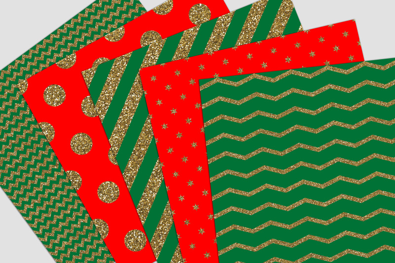 glitter-christmas-digital-paper-pack