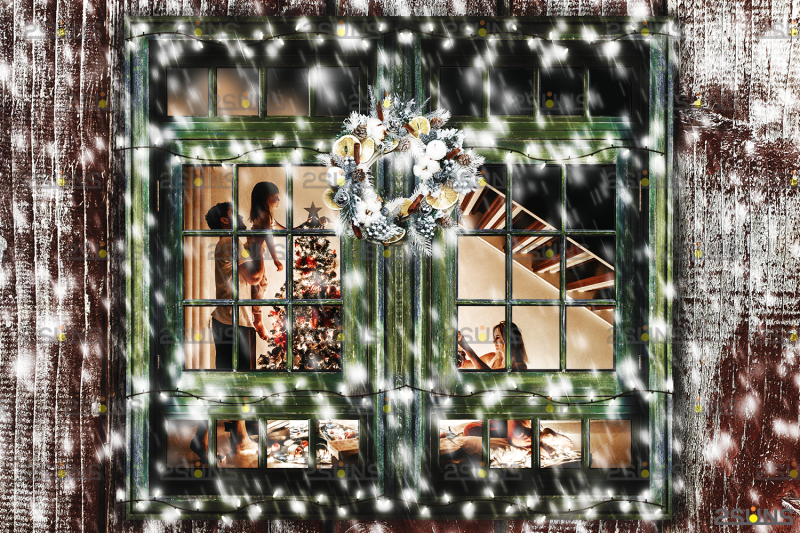 Christmas window overlay &amp; Christmas overlay, Photoshop overlay By