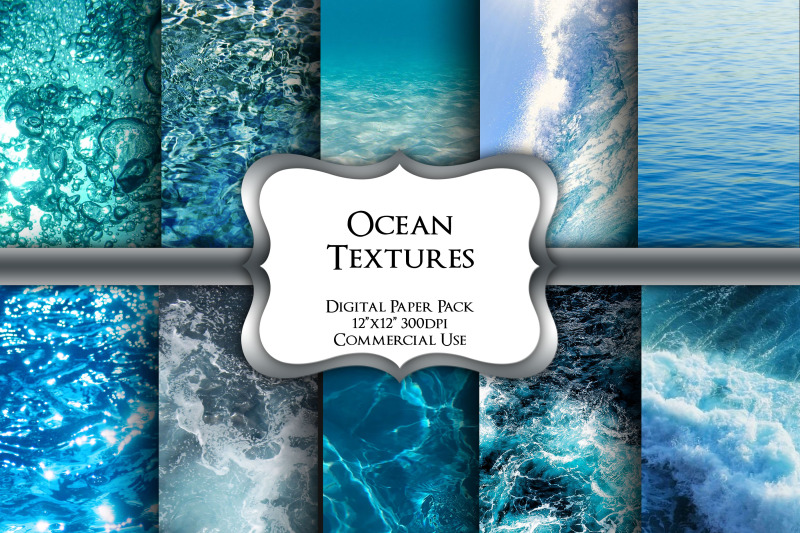 ocean-textures-digital-paper-pack