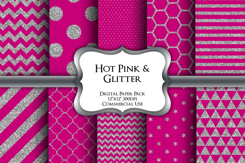 pink-glitter-digital-paper-pack