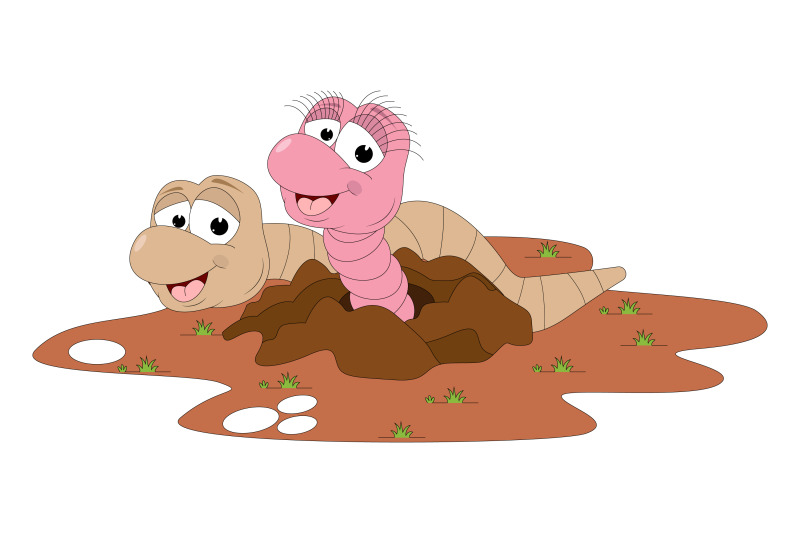 cute-earthworm-animal-cartoon-simple-vector-illustration