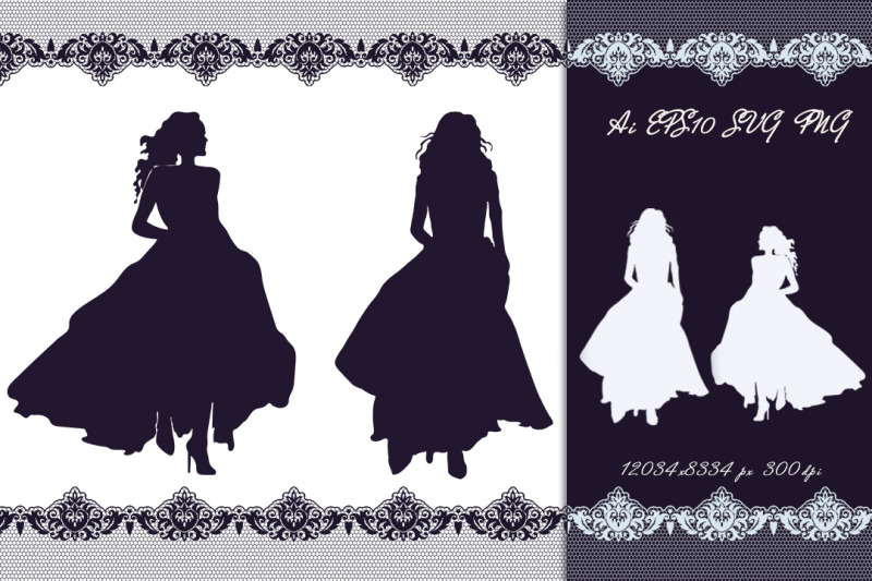 two-girlsl-silhouette-svg