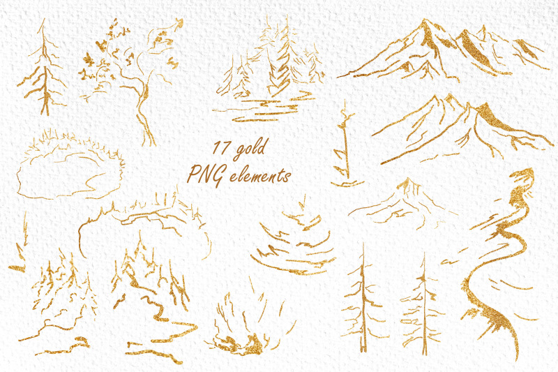 watercolor-landscape-clipart-woodland-mountains-and-forest-animal-si