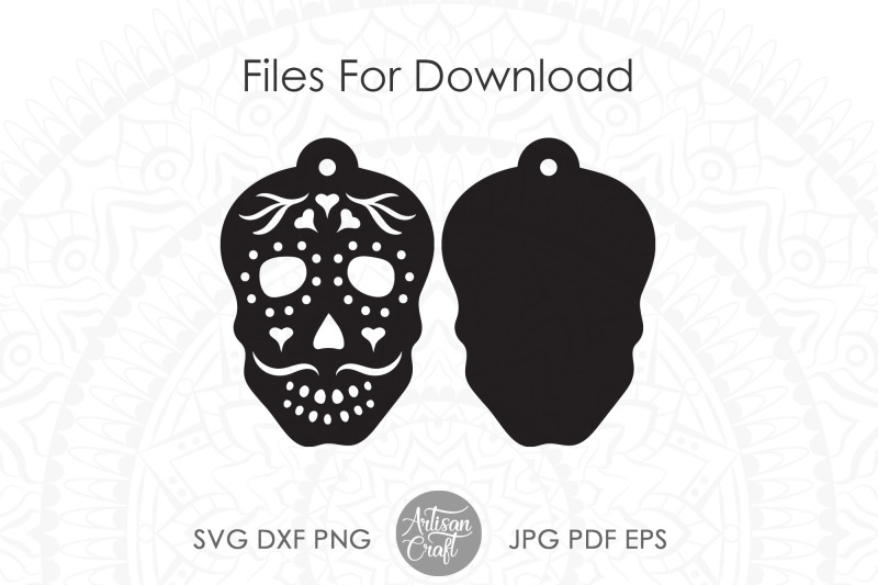 sugar-skull-earrings-laser-cut-files-earrings-svg-dia-de-los-muerto