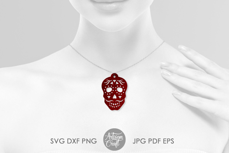 sugar-skull-earrings-laser-cut-files-earrings-svg-dia-de-los-muerto