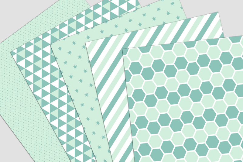 mint-patterns-digital-paper-pack