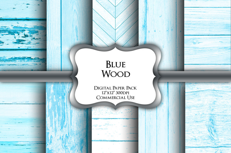 blue-wood-digital-paper-pack