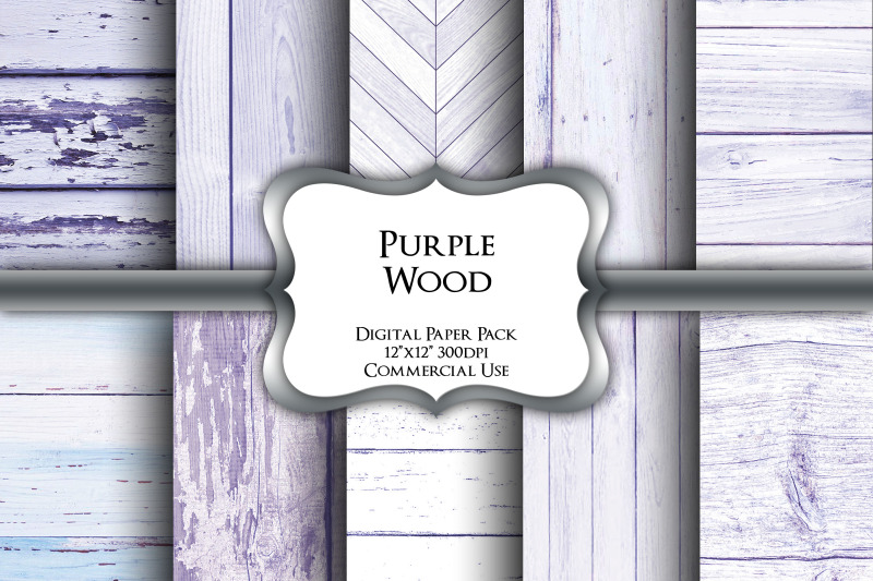 purple-wood-digital-paper-pack