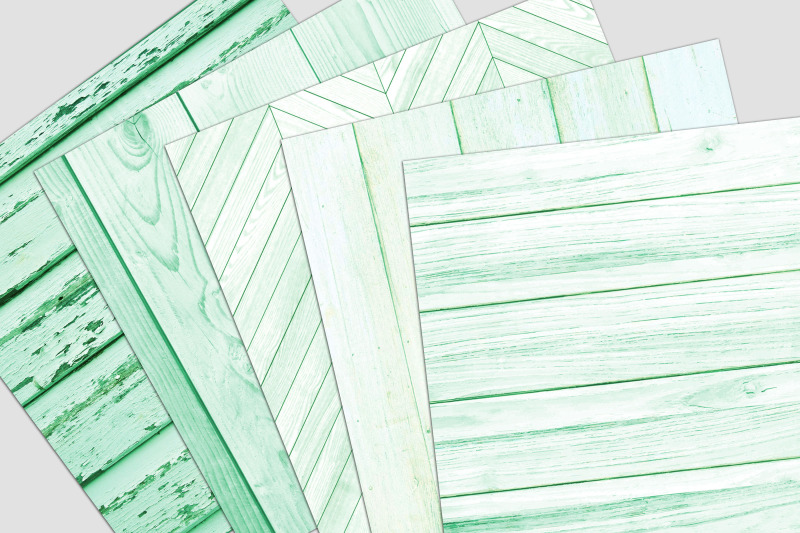 green-wood-digital-paper-pack