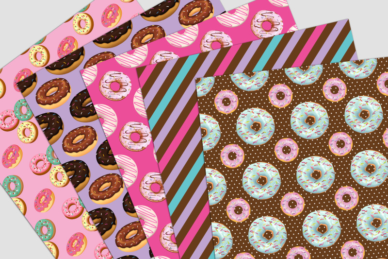 sweet-donuts-digital-paper-pack