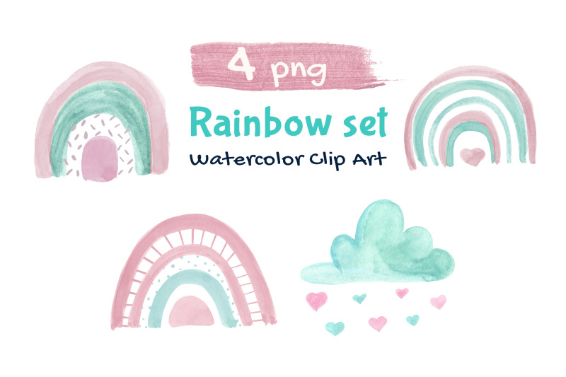rainbow-illustration-boho-clip-art