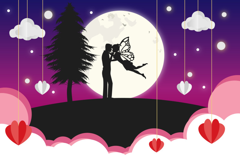 fairy-fall-in-love-simple-vector-illustration