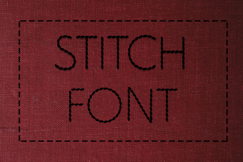 stitched-line-font