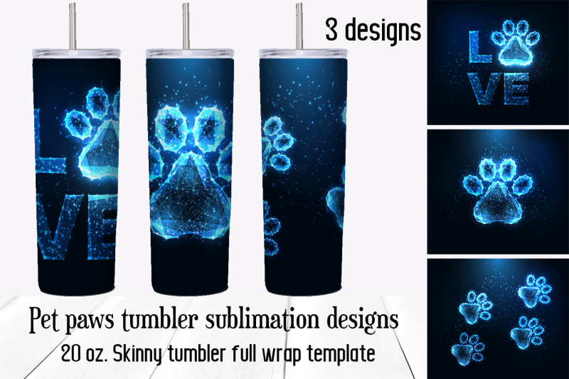 pet-paws-tumbler-sublimation-designs-skinny-tumbler-wrap