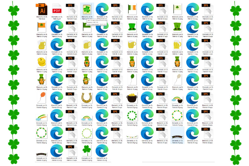 set-of-elements-for-st-patrick-039-s-day