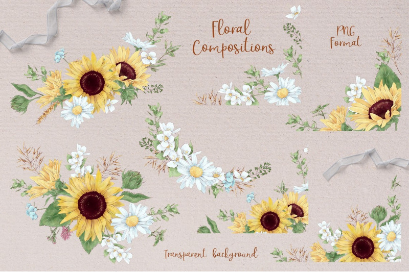 bees-amp-sunflowers-digital-clipart