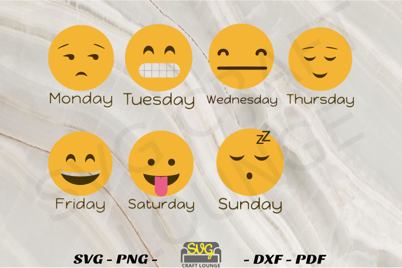 weekday-emoji-svg-clipart-digital-download