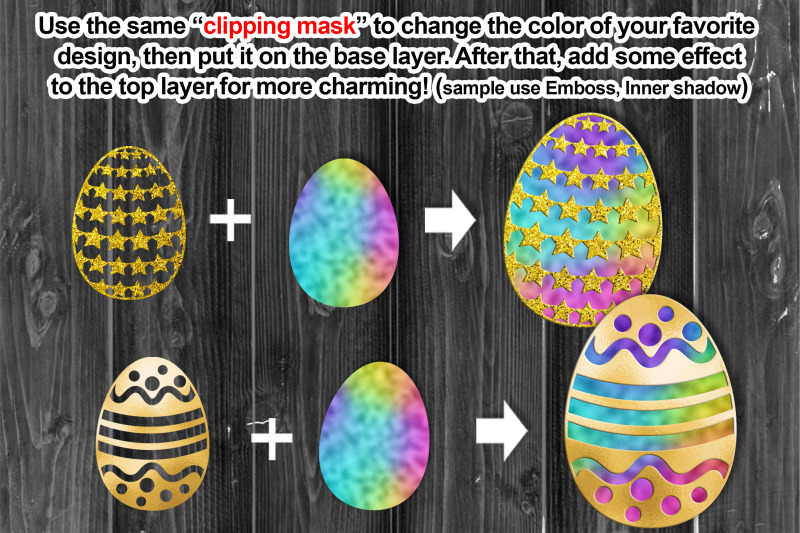 Download Golden Rainbow Easter Egg Builder SVG Layered Clipart 2 By ...