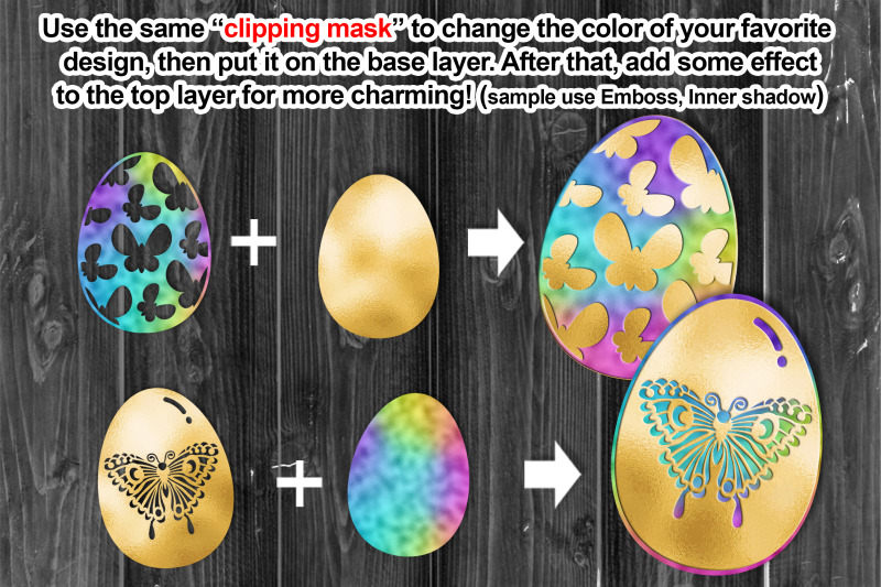 Download Golden Rainbow Easter Egg Builder SVG Layered Clipart 3 By ...