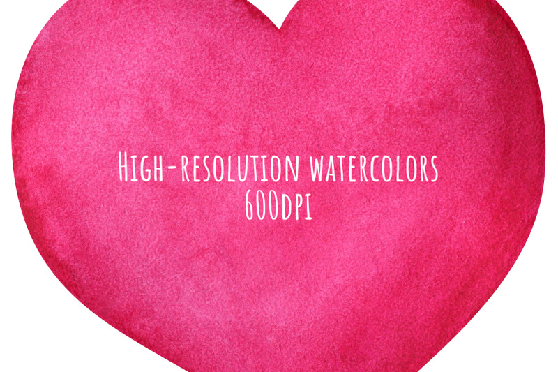 love-speech-bubble-set-of-pink-hearts-watercolor-clip-art