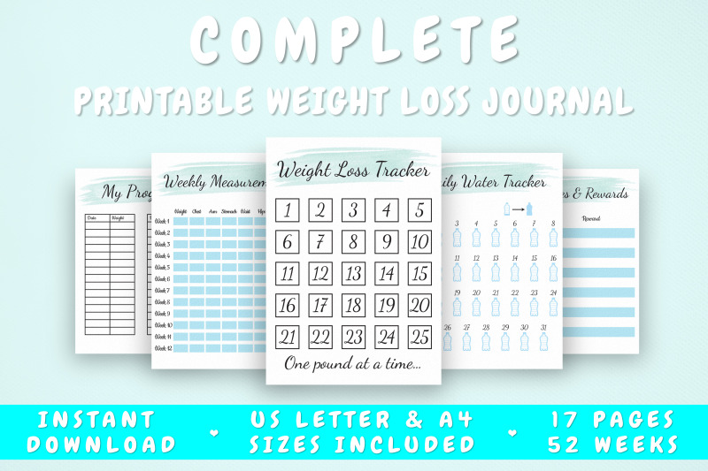 blue-printable-weight-loss-journal-17-pages