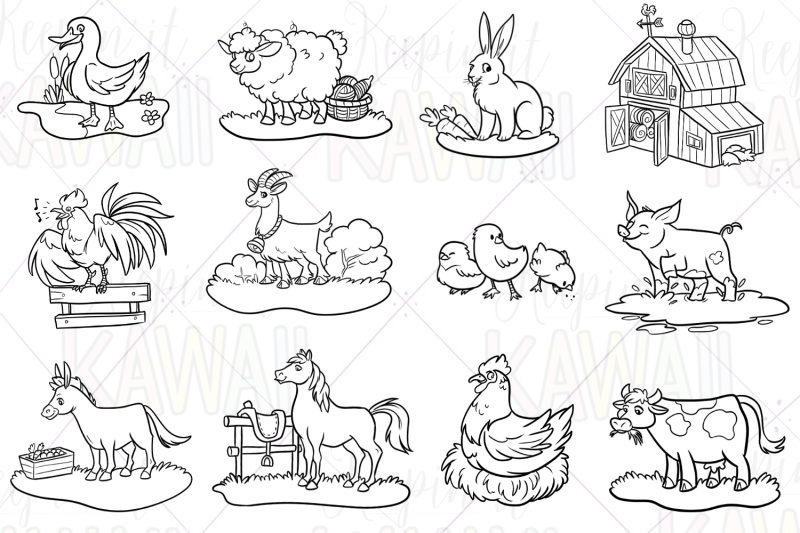 farm-animals-digital-stamps