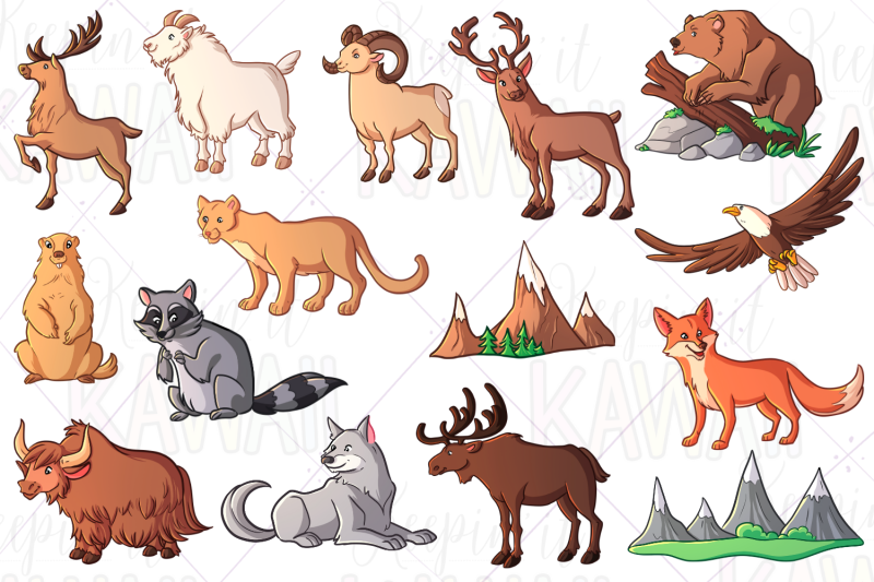 mountain-animals-clip-art