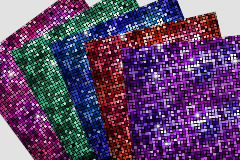 mosaic-disco-digital-paper-pack
