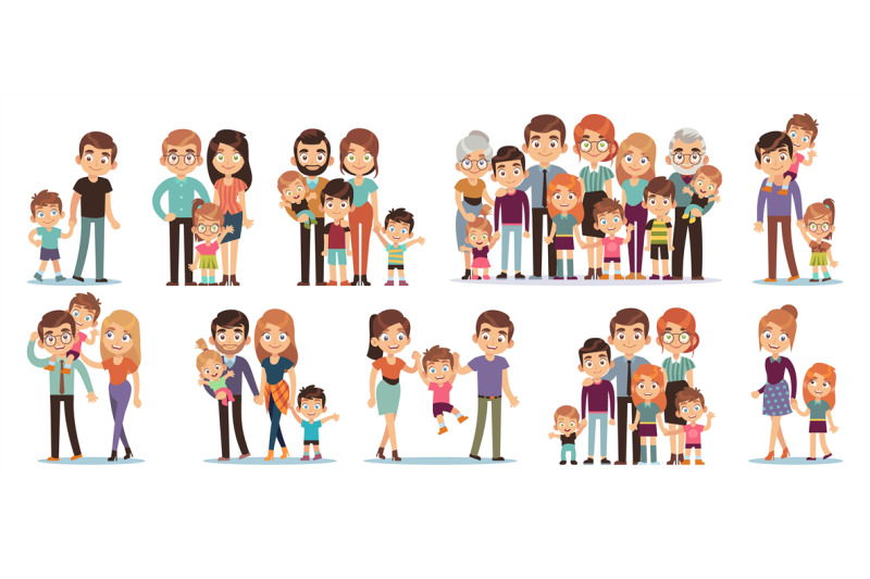 cartoon-family-characters-mother-and-father-son-and-daughter-grandp