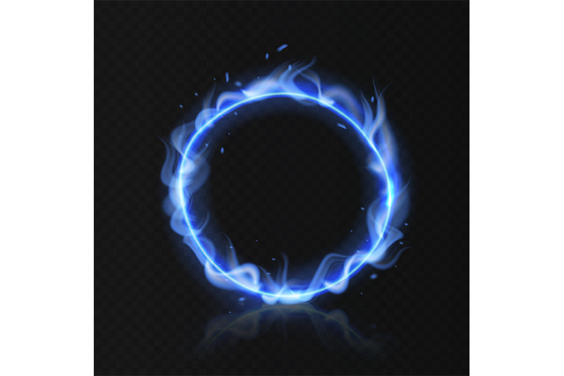 blue-fire-ring-realistic-burning-circle-round-fiery-shape-with-hole