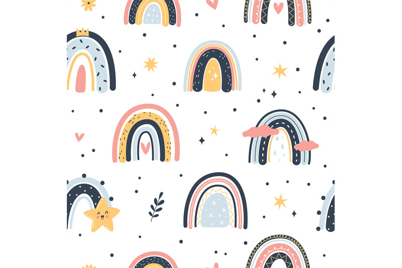 cute-boho-rainbows-seamless-pattern-hand-drawn-cartoon-colors-childis