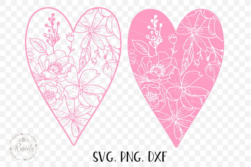 heart-with-a-floral-pattern