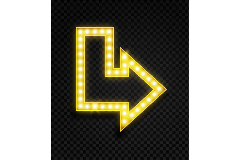 arrow-with-lamps-realistic-glowing-neon-yellow-symbol-electricity-sh